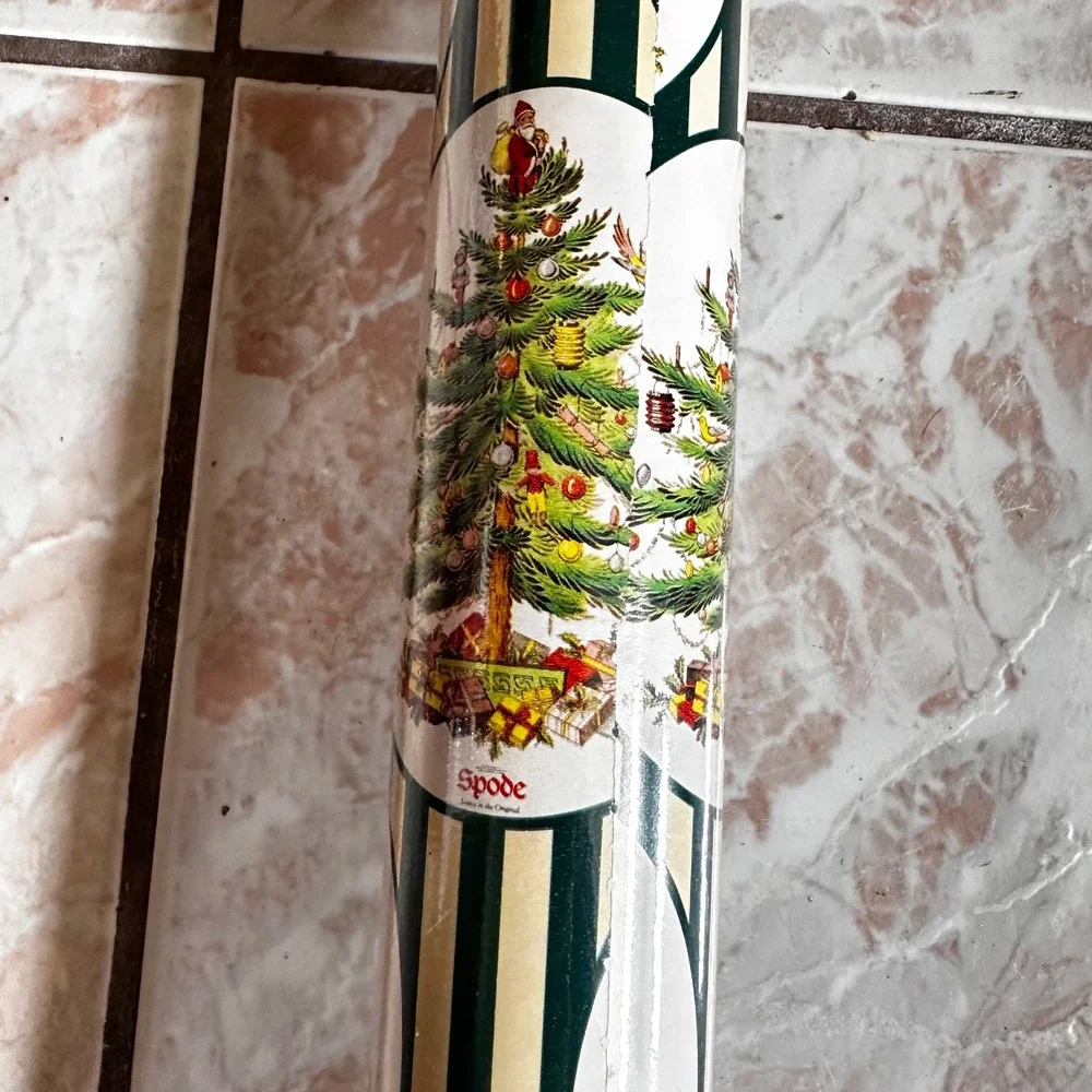 C.R. Gibson Spode Christmas Tree Jumbo Gift Wrap Roll 30x150 Premium Heavyweight